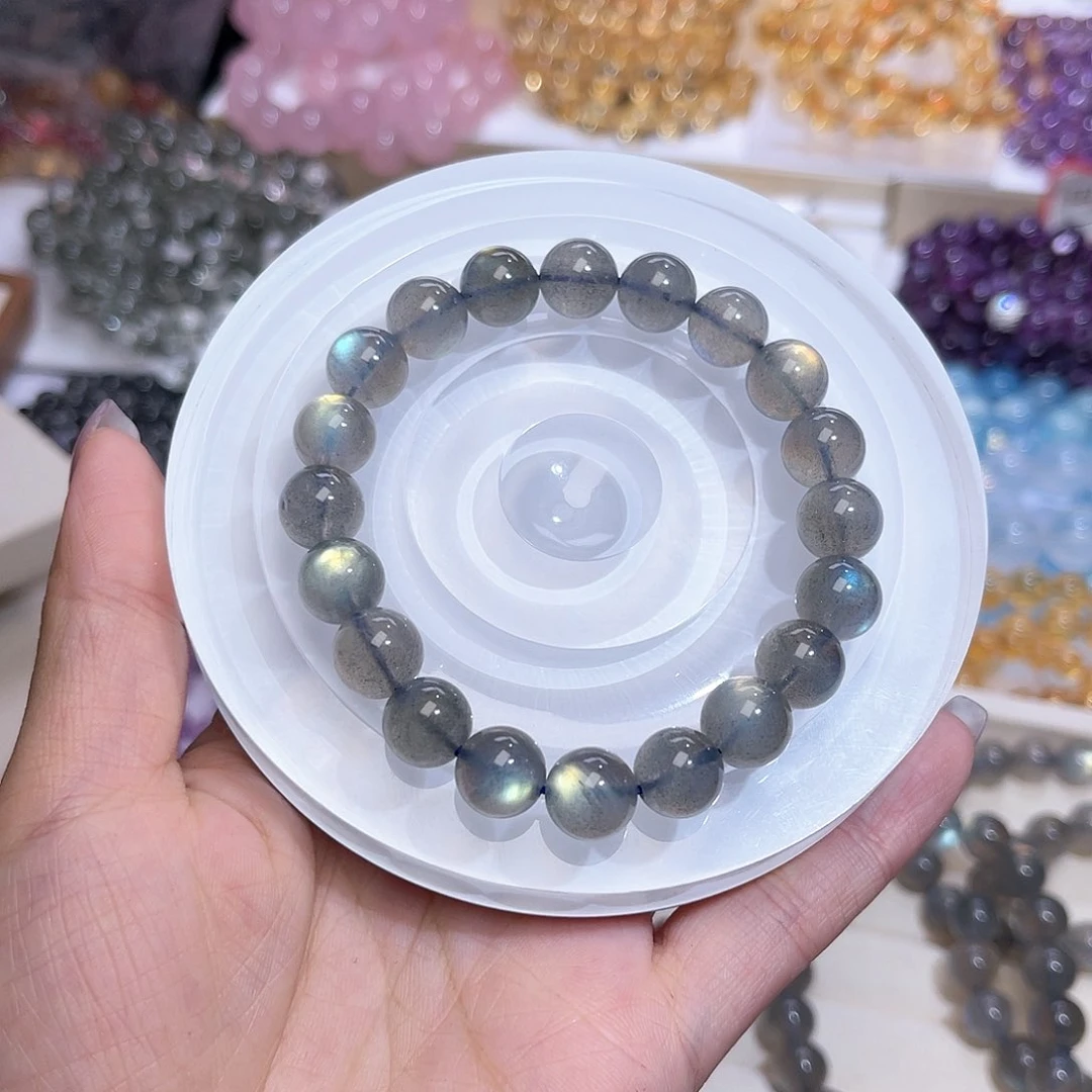 水晶手串未镶嵌小**?天然水晶10mm