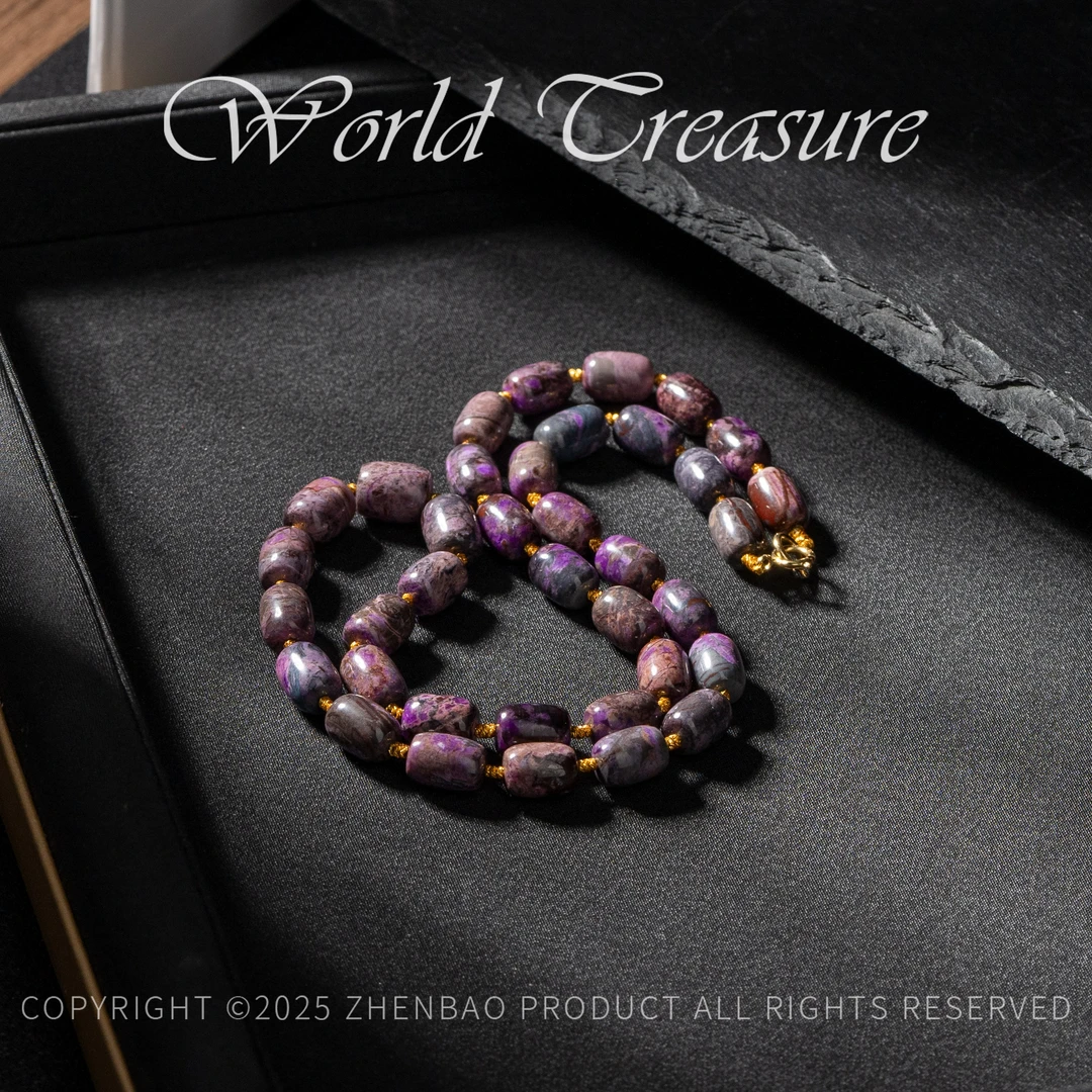 泥地桃红舒俱来桶珠项链/45cm+-/6-8mm/多样性发一/C2632/0