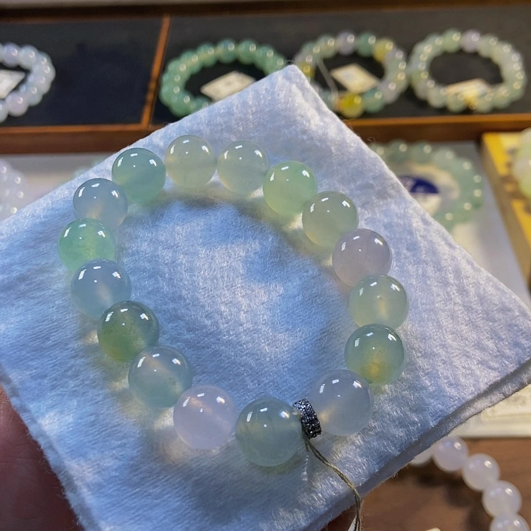 定制翡翠未镶嵌翡翠手串卡11.8