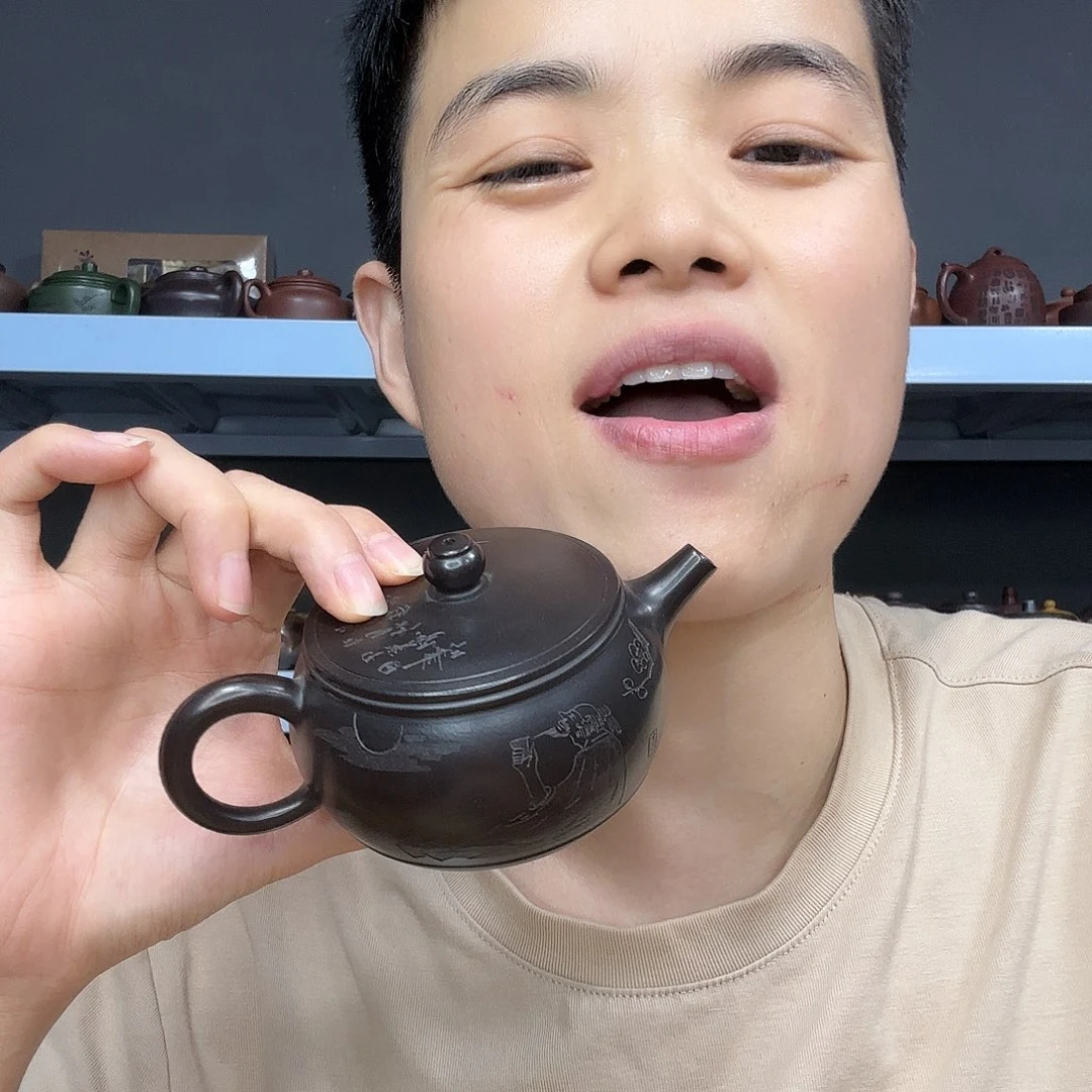 茶壶底槽青民间手艺人全手工制作