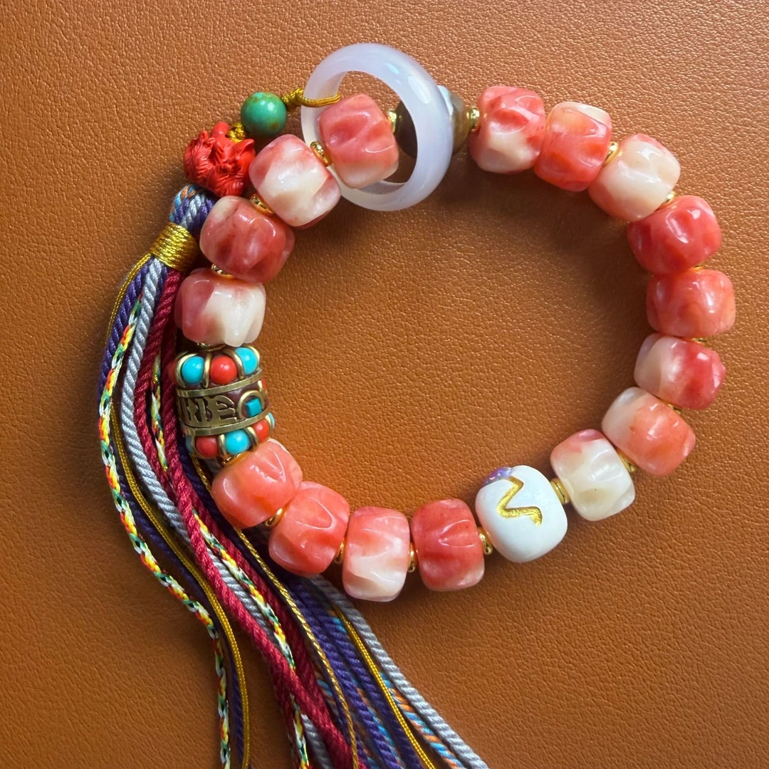 【老佛爷】3230- 粉色多宝手串（多样性随机发）