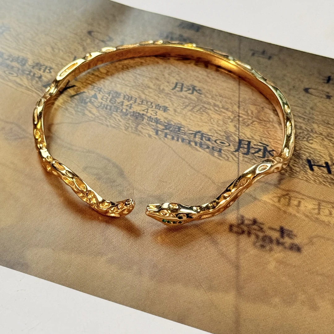 925银手镯 珠宝【三宝】灵蛇绕腕手镯手工气质J029