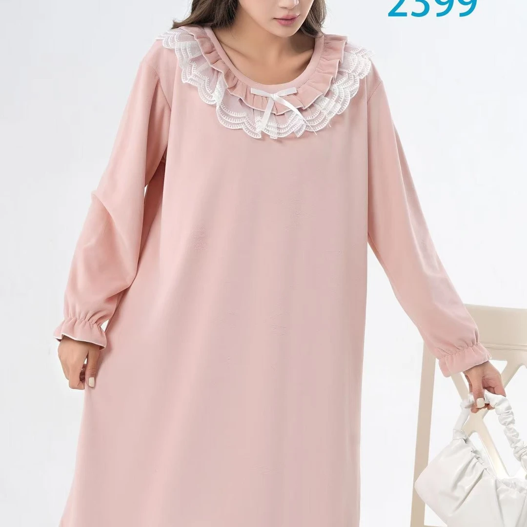 2399新款超细绒软糯甜美保暖睡裙