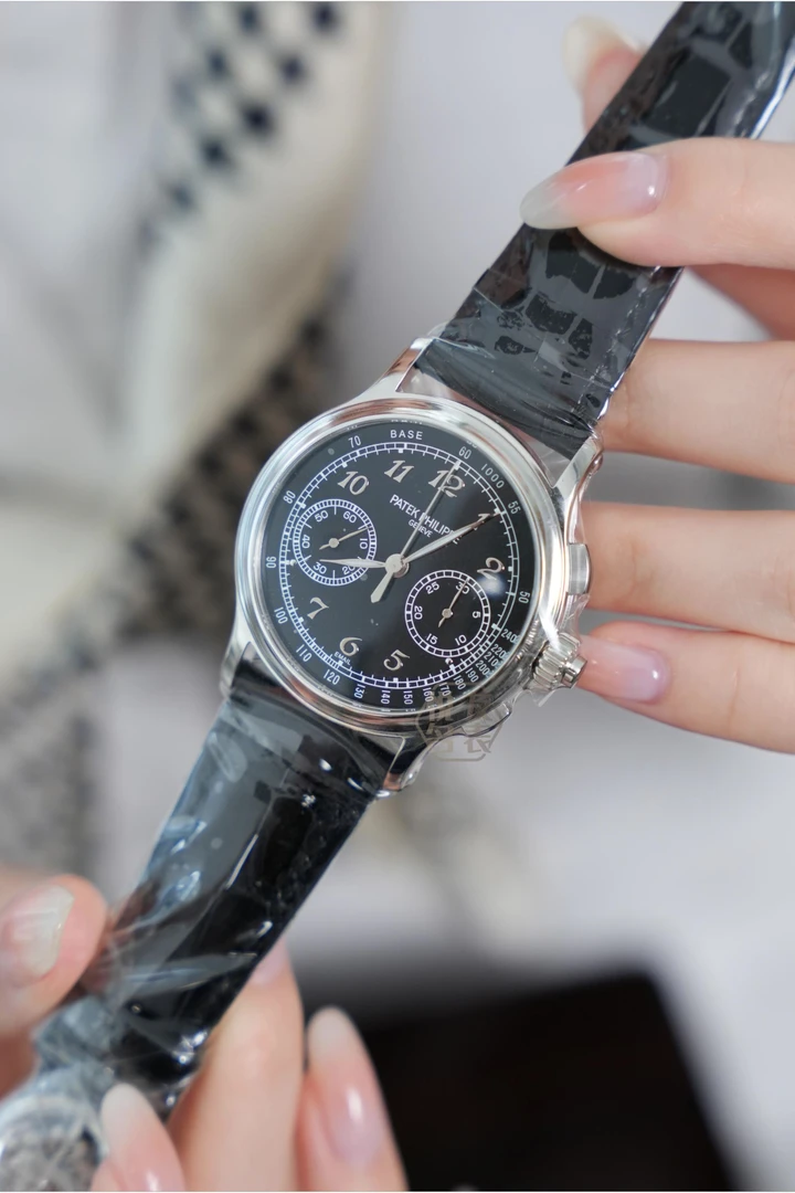 99新 Patek Philippe/百达翡丽 礼品级17年双追针珐琅腕表5370P