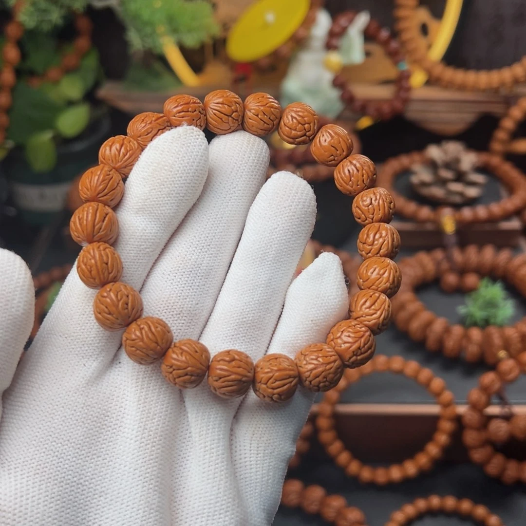 吊坠桃核1.2龙凤珠手串