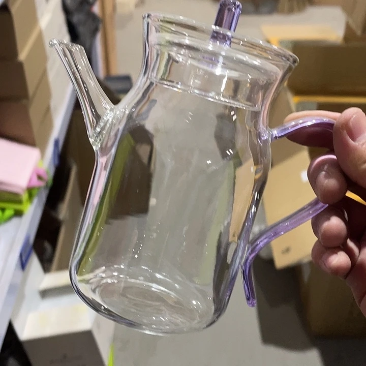 紫把侧把花茶壶400ml孤品