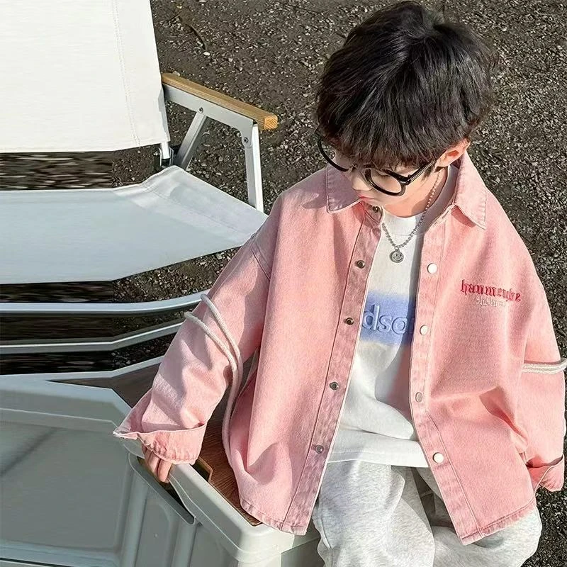 童装儿童韩版休闲牛仔衬衣春装新款儿童时尚外套宝宝宽松百搭洋气