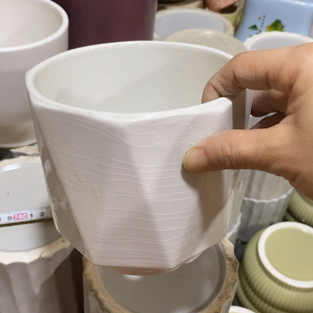 陶杯子陶盆有孔 瑕疵介意勿拍