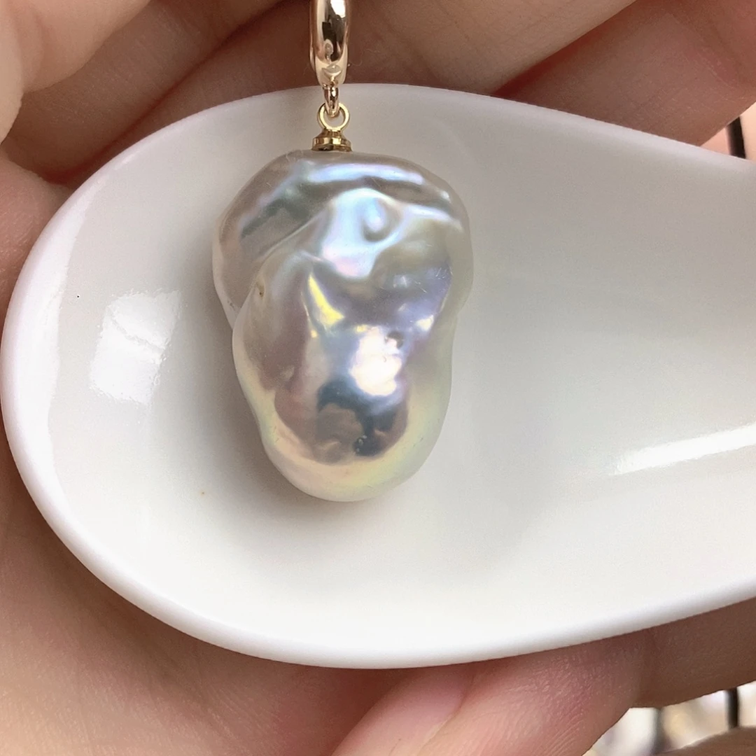 淡水珍珠银S925镶嵌颈饰