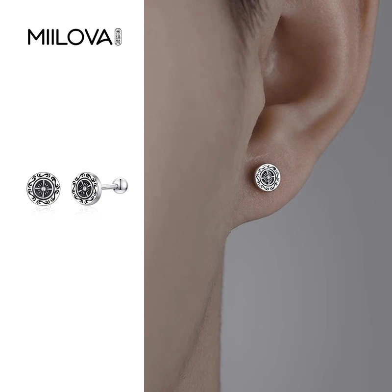 钛钢耳饰 十字架船舵耳钉男款时尚简约抗过敏2025年新款耳饰小众