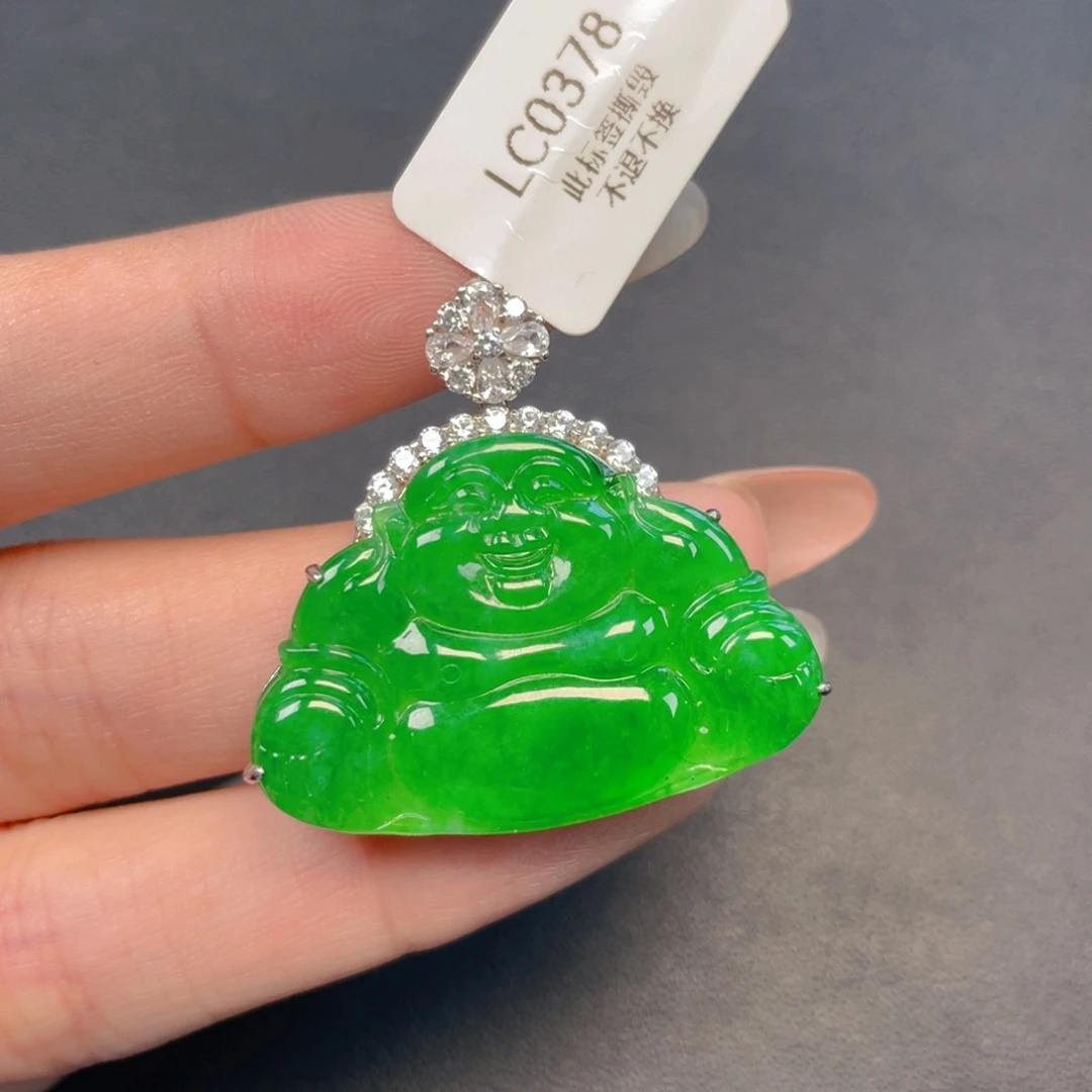 【闪购商品】吊坠(不含链)银S925镶嵌翡翠