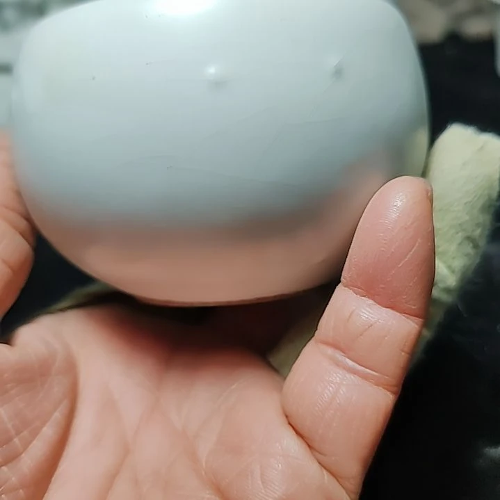 官瓷天青釉主人杯微瑕