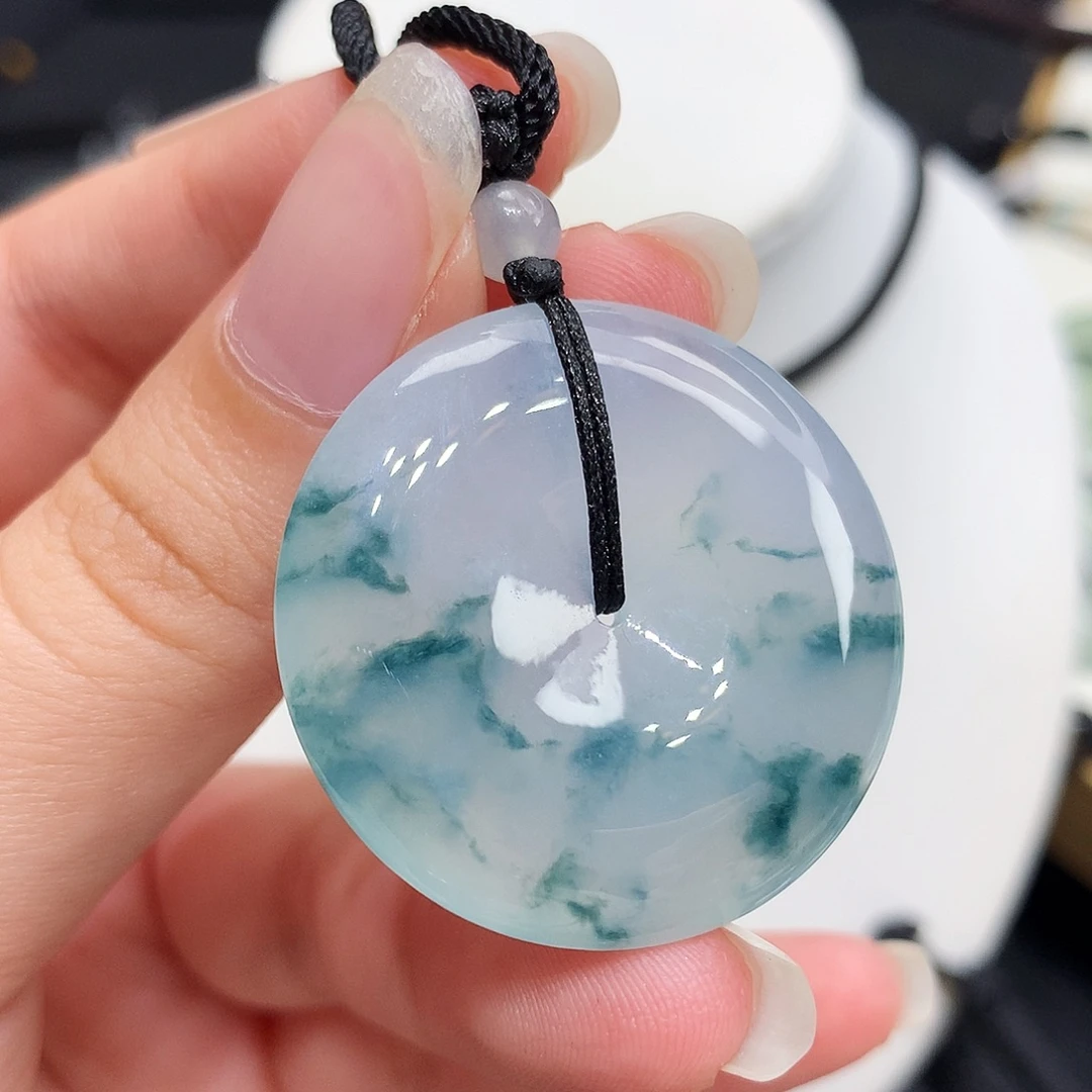 翡翠未镶嵌胸饰翡翠96，32.5/6.1