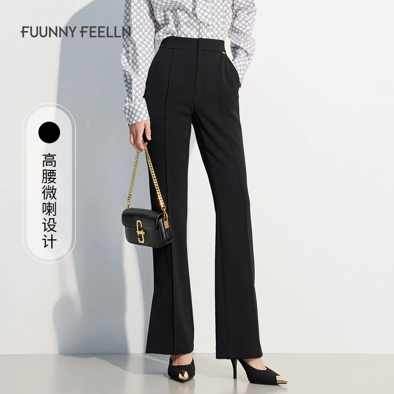 【九月专属】女高腰直筒弹力马蹄裤春秋垂感时尚FV01061显瘦外穿