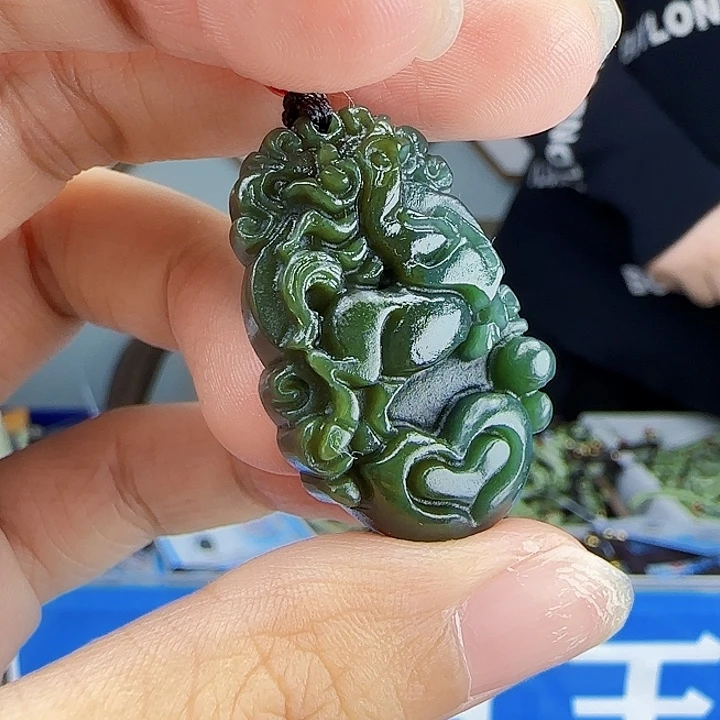 和田玉银S925镶嵌颈饰