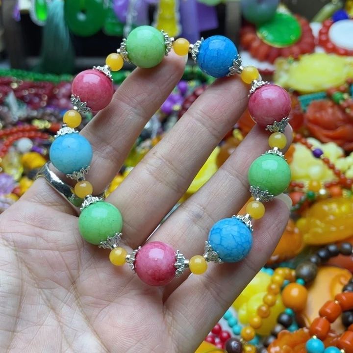 树脂制品72号彩色手串