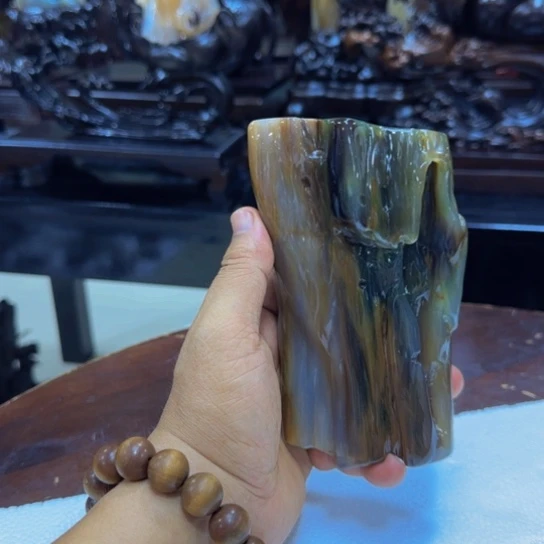 硅化玉摆件未镶嵌