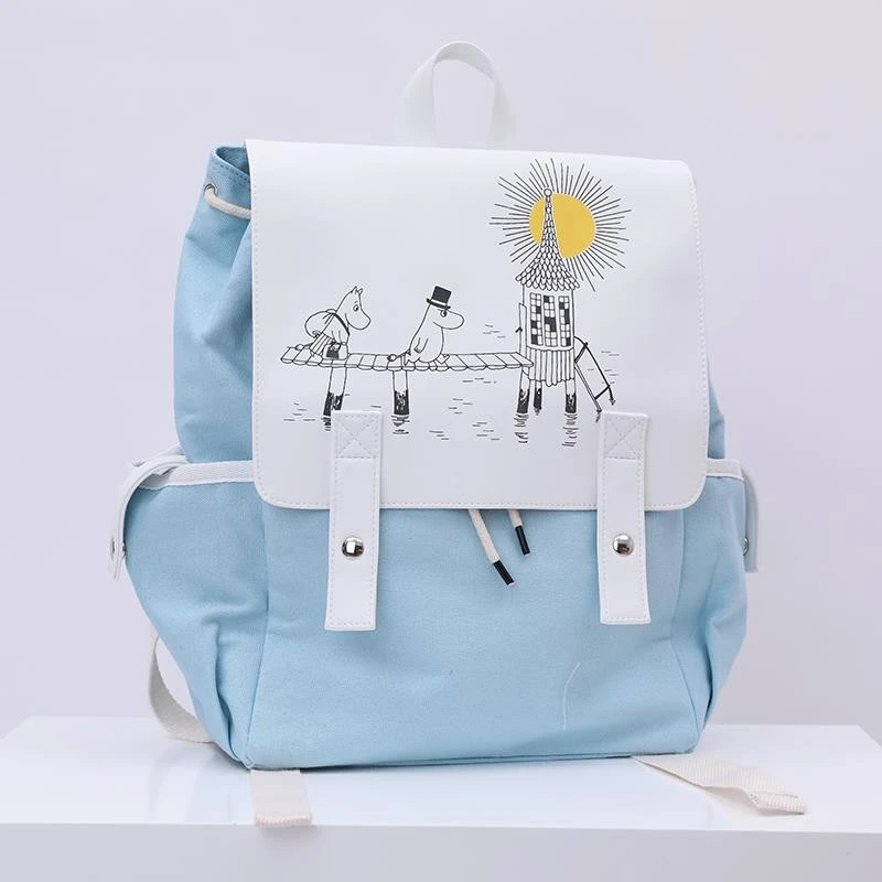 【实体品牌】潮流韩版休闲撞色印花双肩小清新书包3195026128