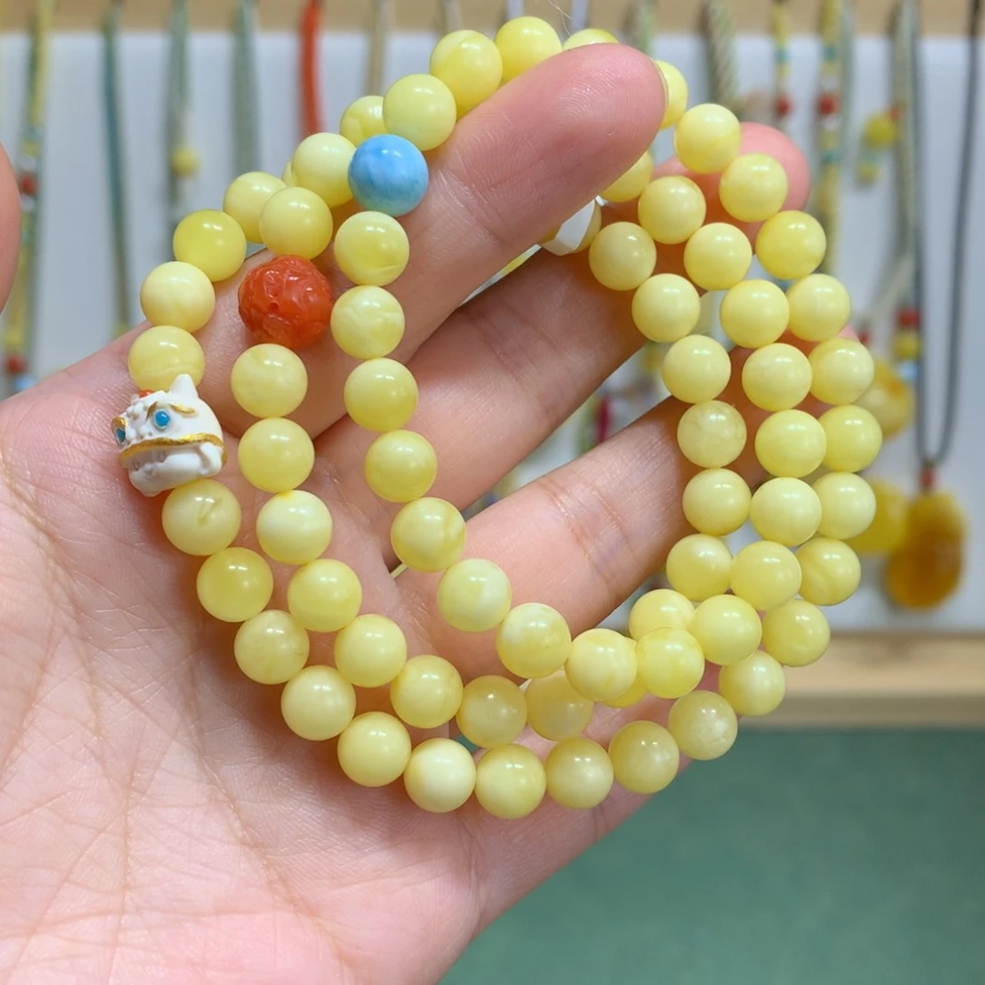 蜜蜡手链未镶嵌7.3m m