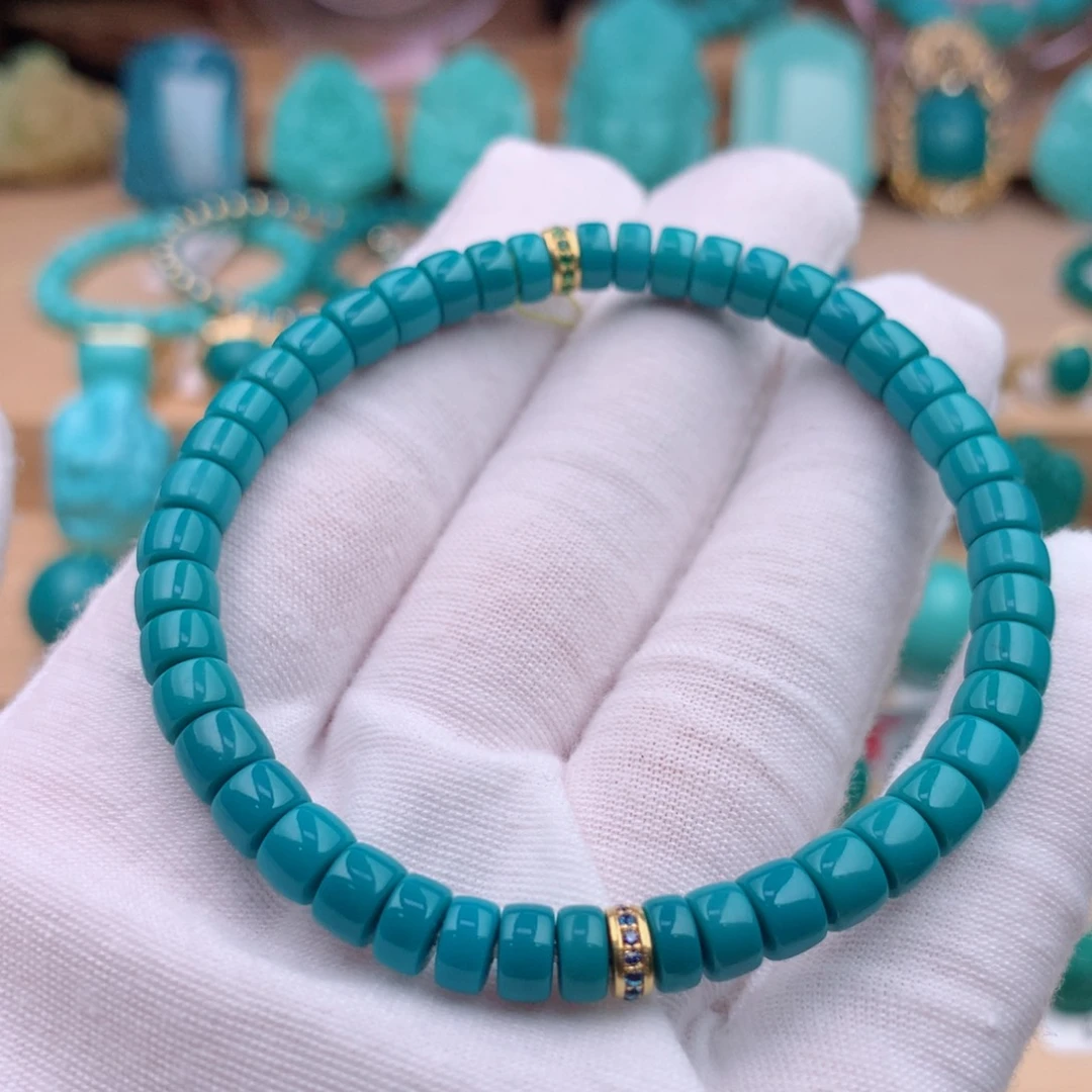 未镶嵌绿松石珠宝奇石6mm