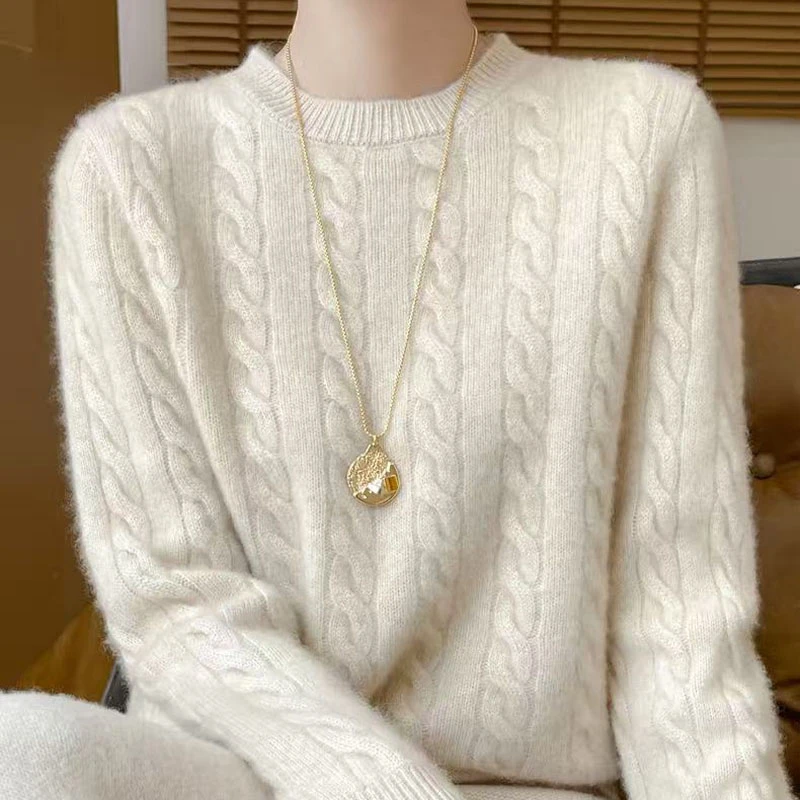 2025秋冬款新款羊毛衫女加厚针织毛衣冬季宽松内搭保暖羊绒打底衫