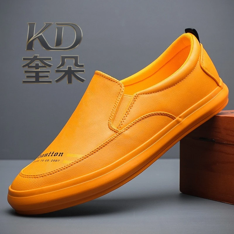 【专柜品质】奎朵新款男士时尚透气休闲时尚低帮厚底皮面舒轻熟皮鞋商品图