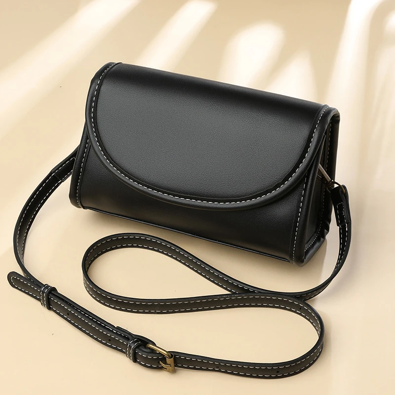 真皮质感包包女爆款2025新款女士时尚百搭斜跨包高级单肩包便携包