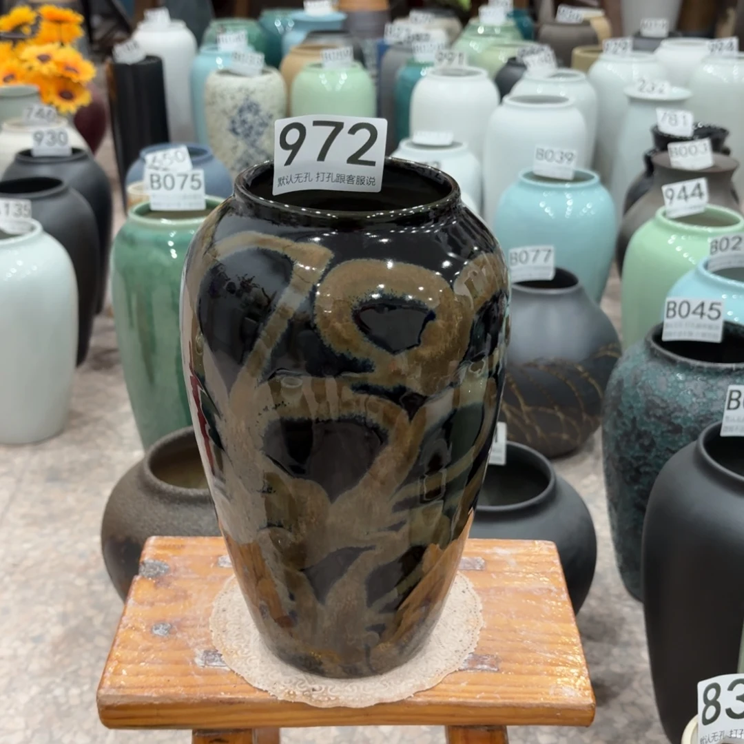 摆件瑕疵972 景德镇陶瓷花瓶高27口9.5