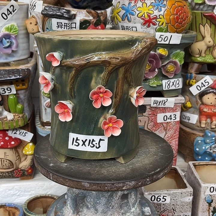 粗陶材质多肉花盆