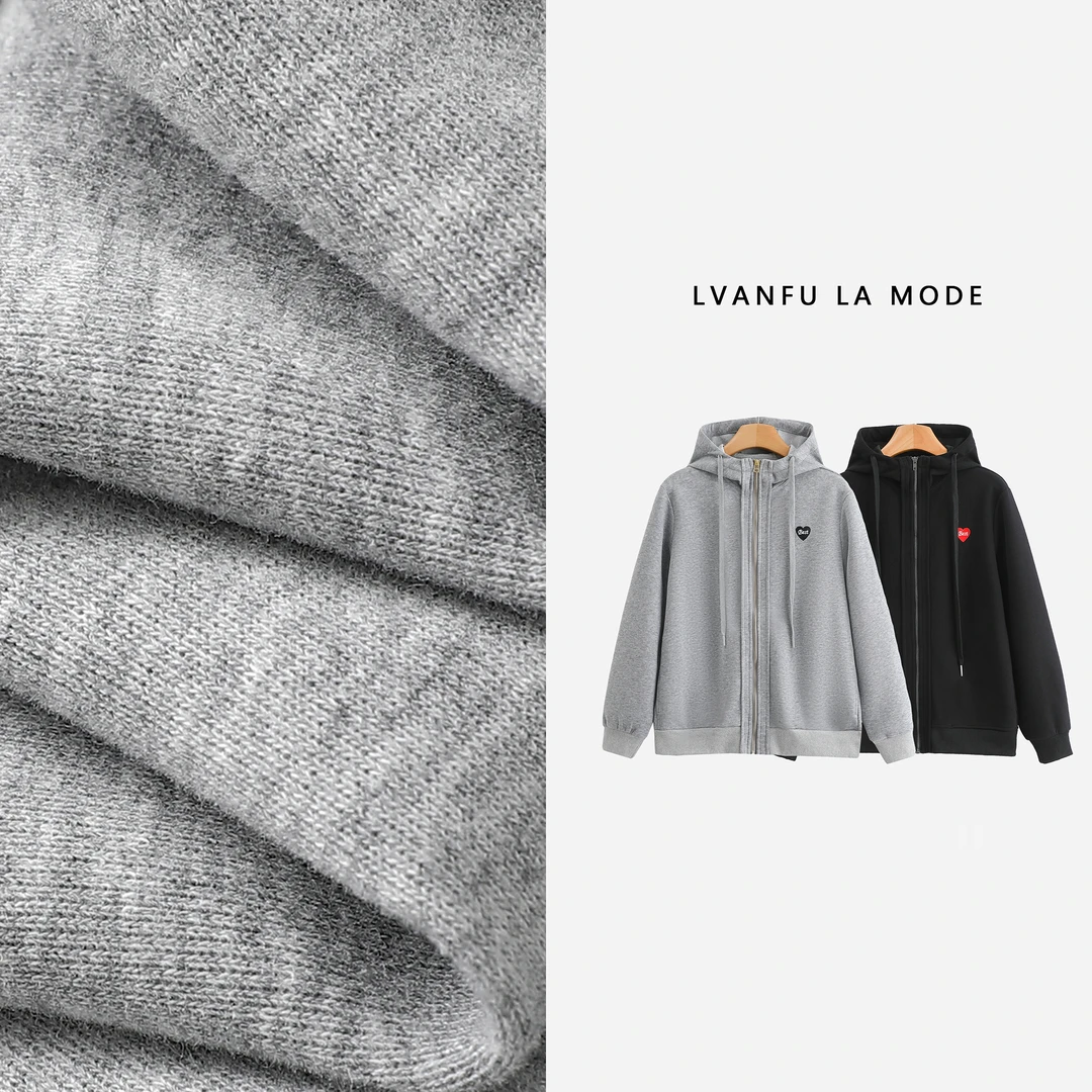 【特价】可爱不失风度 休闲小爱心重磅女士连帽外套JY439A