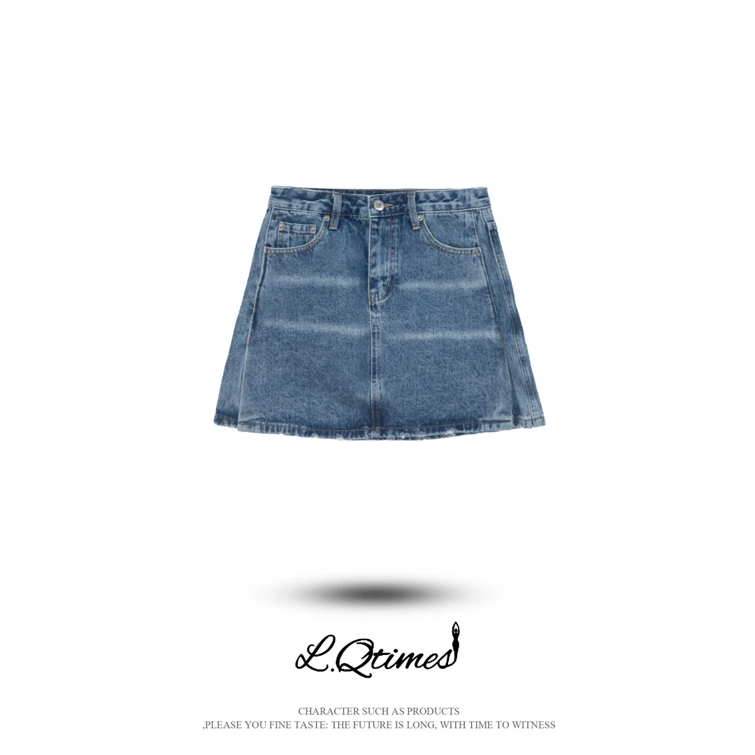 【彤姐】Qtime&中腰紧身显瘦百搭休闲牛仔短裙(23171318)