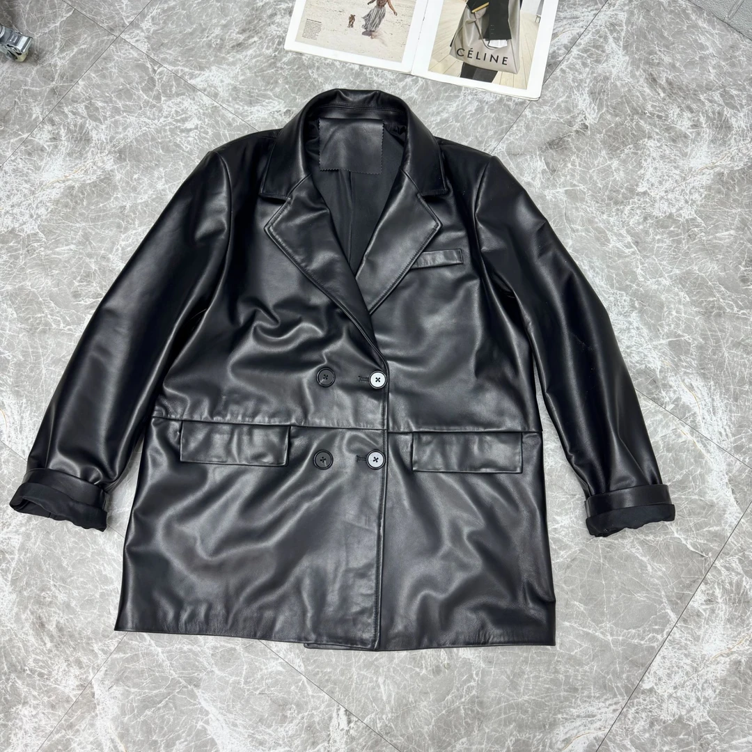 「Darley推荐」”Oversize风格“｜绵羊皮｜韩版女士外套宽松休闲·西服