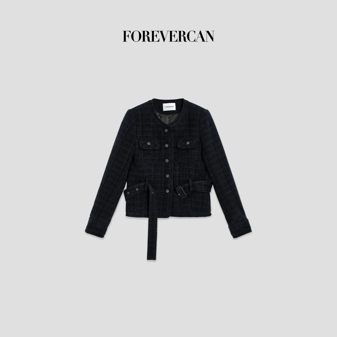 FOREVERCAN"巴赫纪事”客订格纹粗花呢箱型西装外套SC22529B