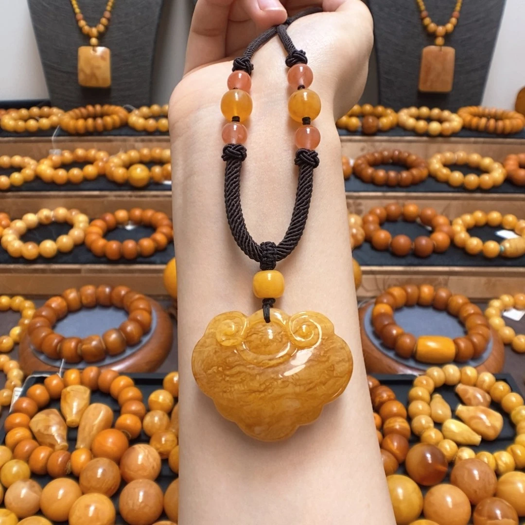 未镶嵌颈饰蜜蜡蜜蜡