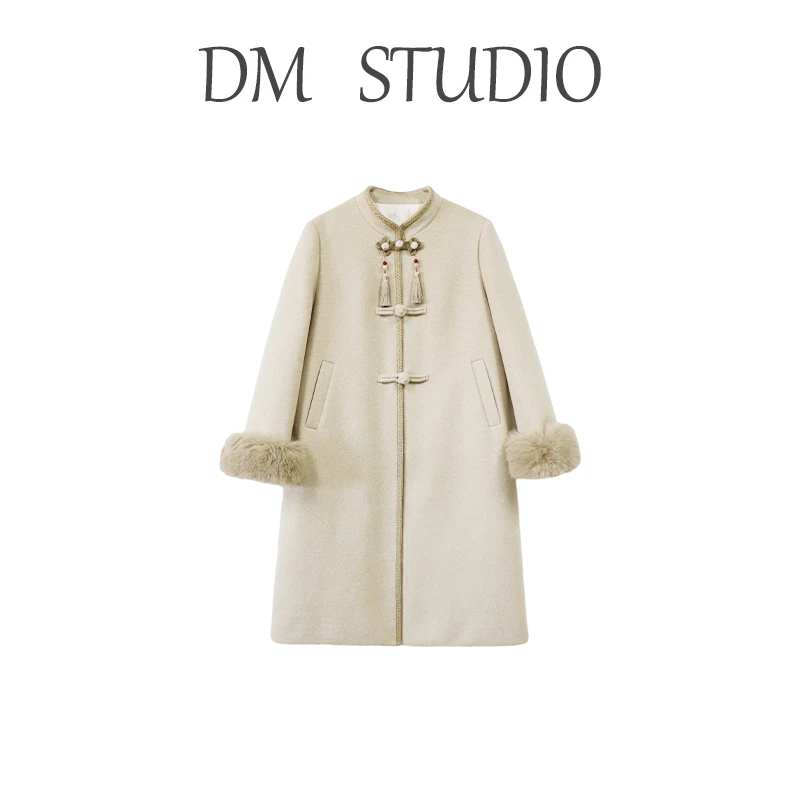 DM16426【铃兰雪】冬季版型宽松慵懒风格美观新中式盘扣羽绒外套