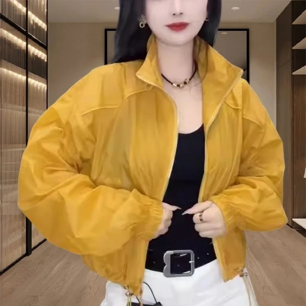 巨好看的防晒衣2025夏季新款女士轻薄透气立领防紫外线开衫外套