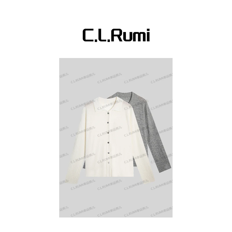 【燕子甄选】“订单款”25新绵羊毛亲肤显瘦宽松针织衬衫上衣7049ks