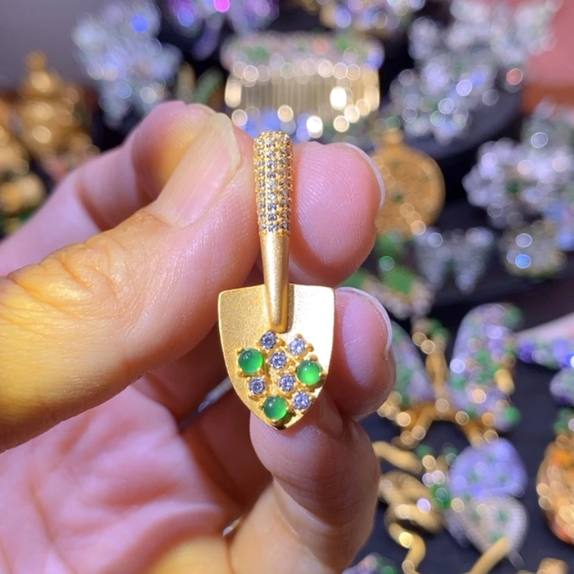 【闪购商品】银S925镶嵌挂件翡翠