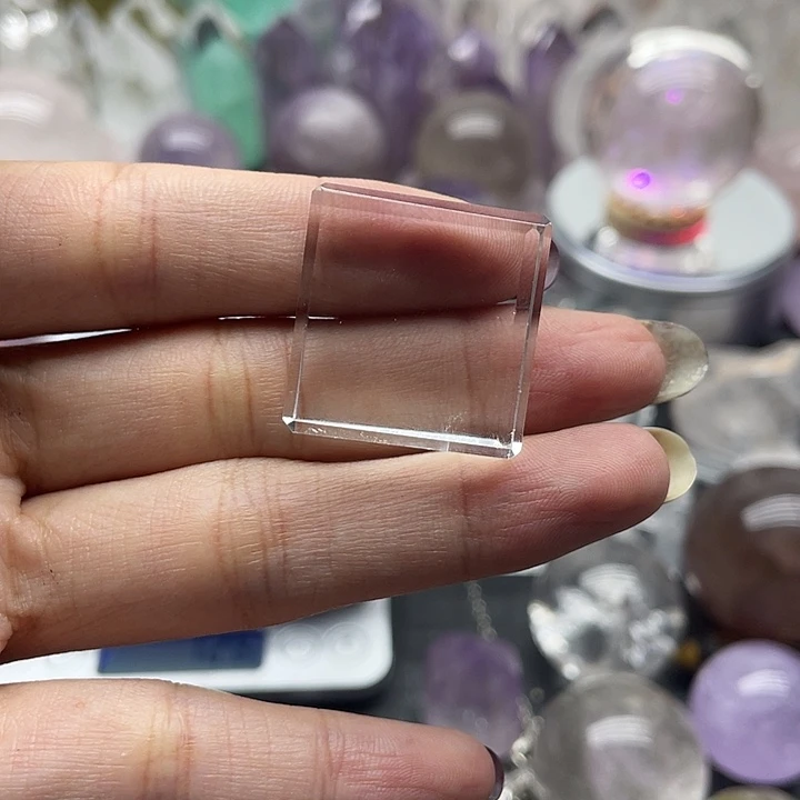 良***景未镶嵌珠宝半成品水晶56白水晶方糖