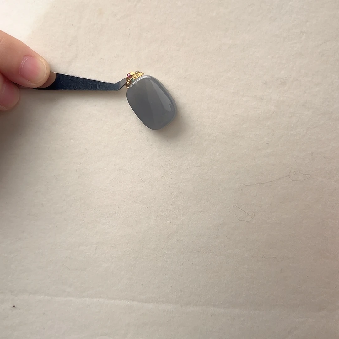 吊坠(不含链)18K金镶嵌和田玉