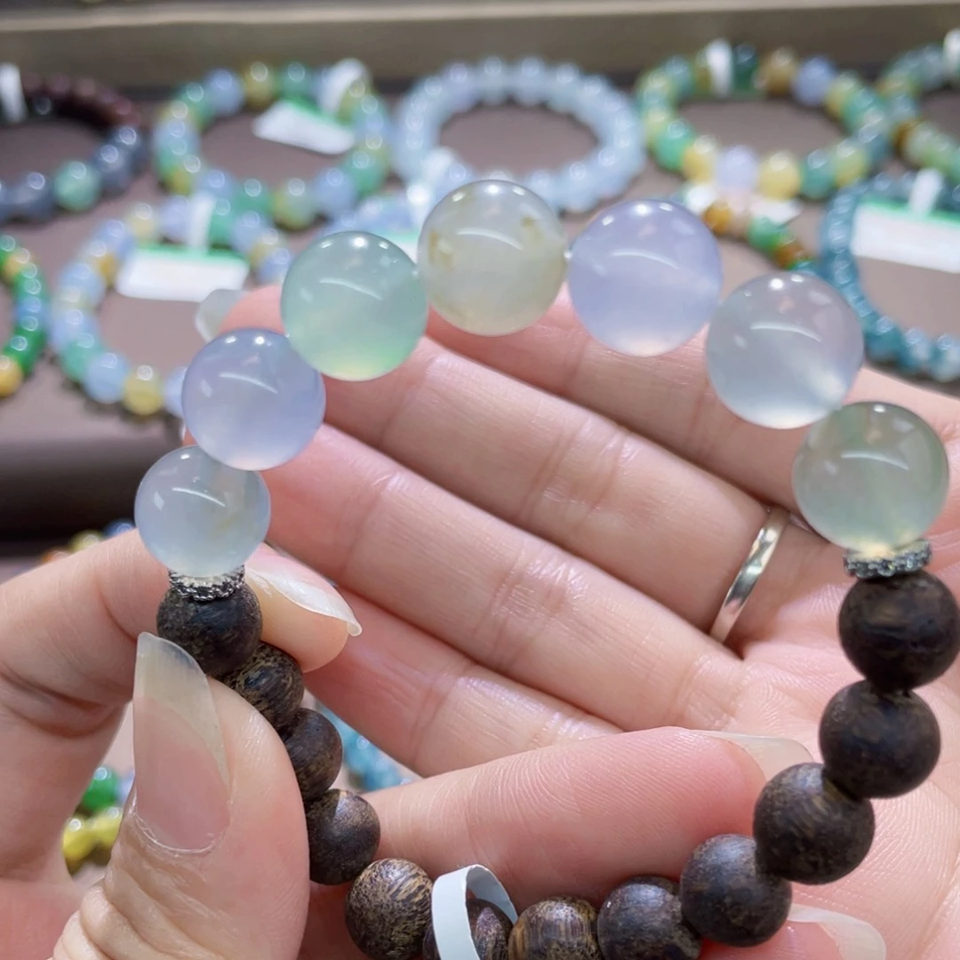 未镶嵌手链翡翠高冰玻璃珠