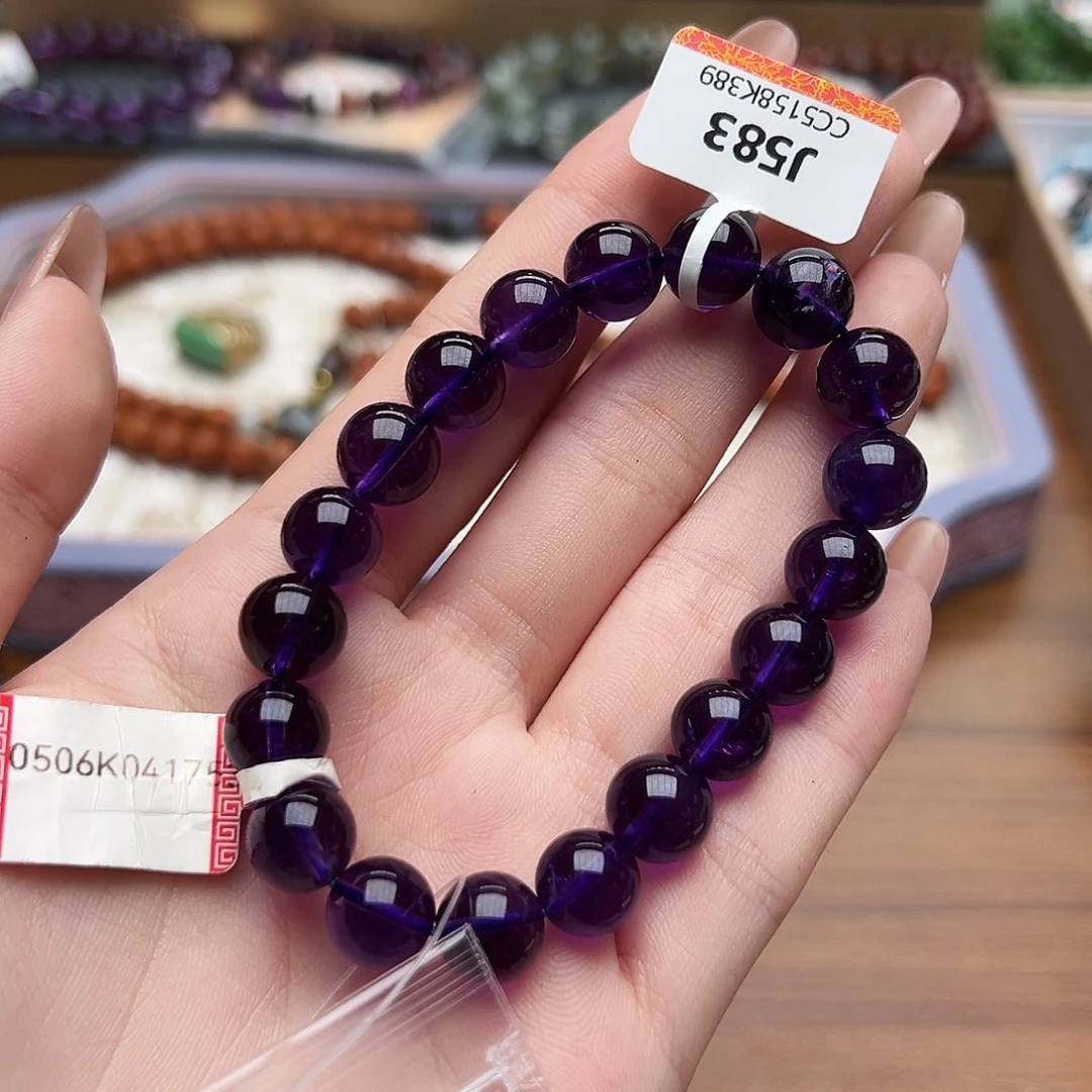 未镶嵌手链水晶J583乌拉圭紫水晶10+