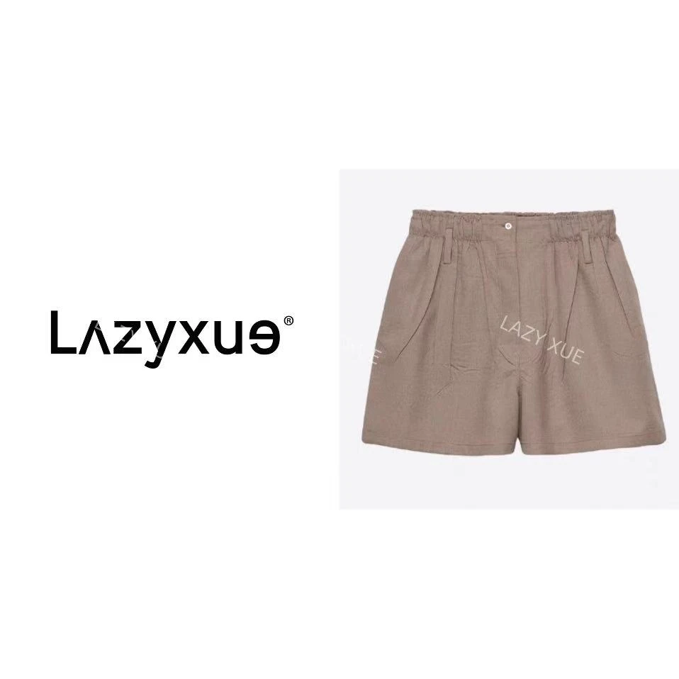LAZYXUE薛懒懒/"倒三角"休闲裤时尚百搭夏季阔腿简约短裤 DK987