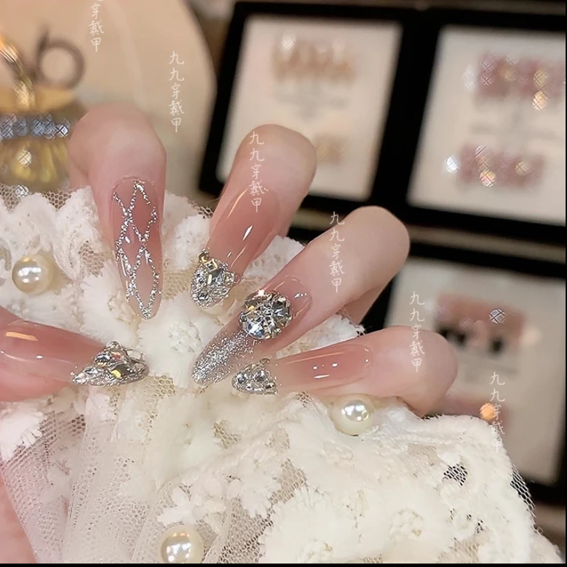 【冰岛幽梦】春夏季猫眼温柔款设计穿戴甲温柔纯手工气质纯欲ins风