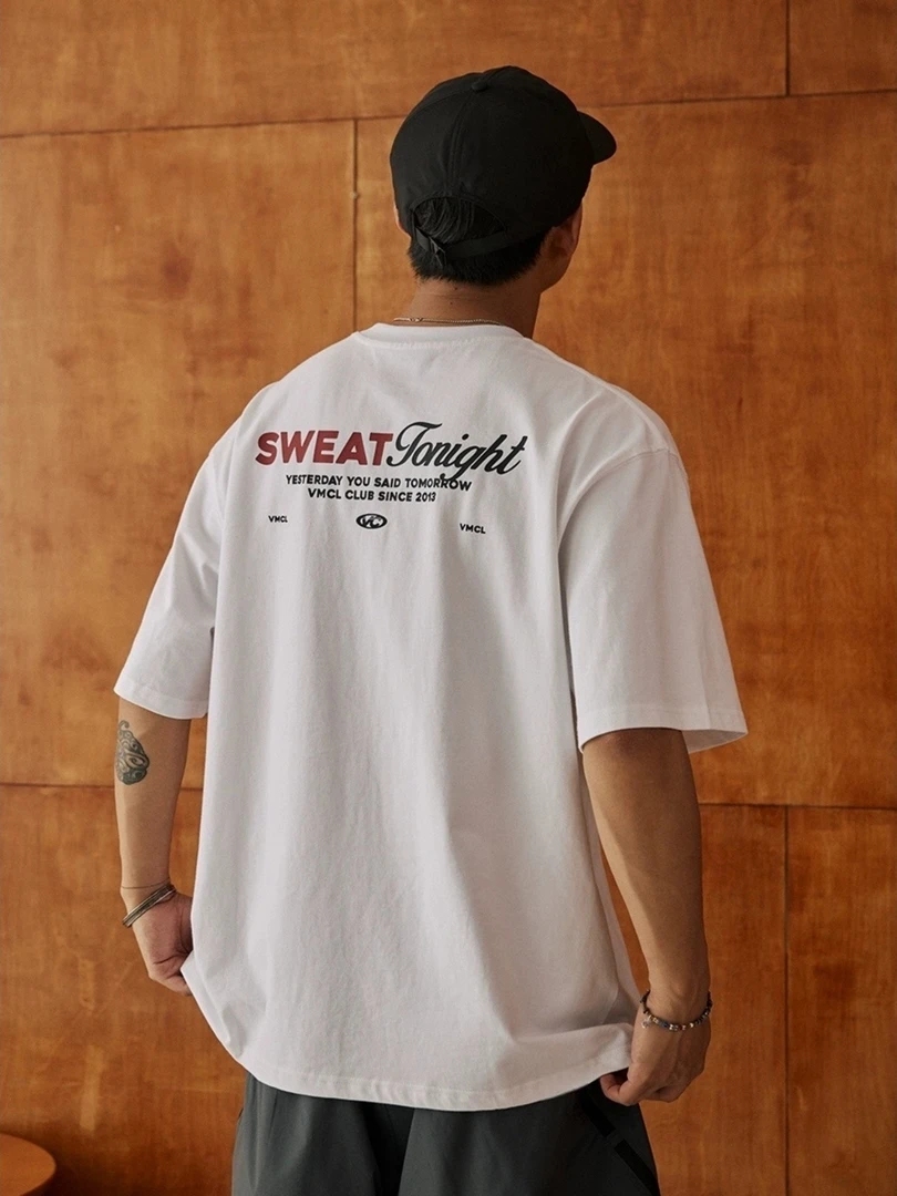 280g重磅双纱纯棉短袖T恤男士美式情侣夏季半袖宽松潮流休闲百搭