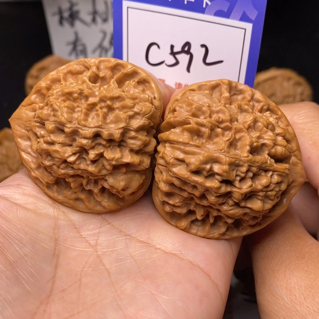 文玩核桃把件48官帽c592