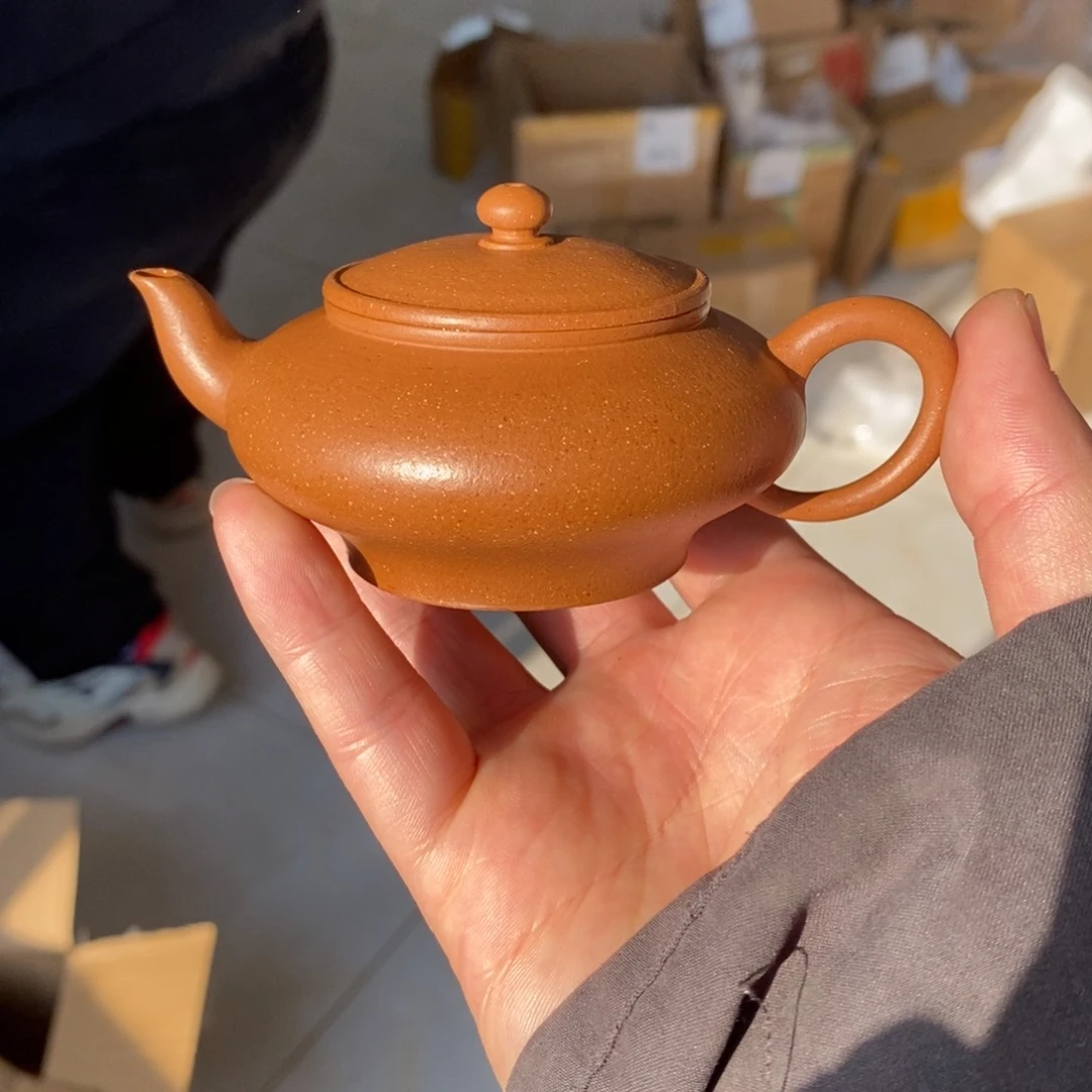 紫砂茶壶.***.100毫升葵黄扁灯