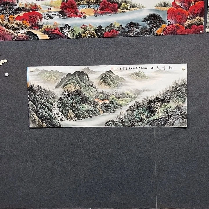 国画小六尺山水一副