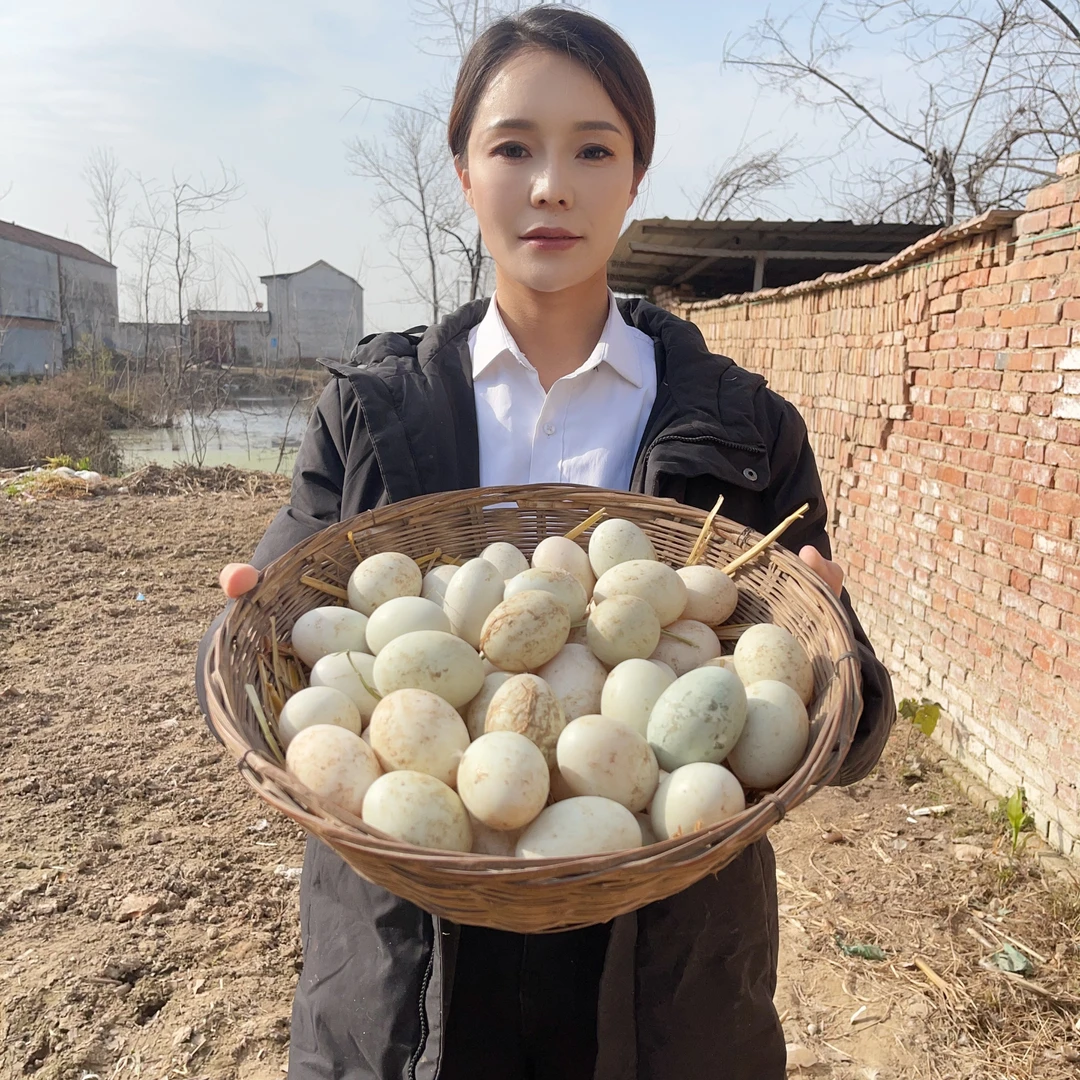 正宗农村散养土鸭蛋新鲜鸭蛋现捡现发腌制烹饪水煮ZQ