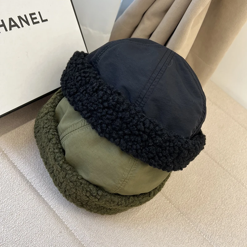 地主帽男冬雅痞圆顶百搭复古西瓜帽冬季夹棉日系帽子男潮瓜皮帽